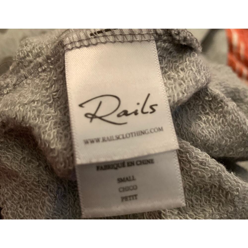 Rails Marlo Flocked Heather Grey Leopard Print Pullover Crewneck Sweatshirt - Picture 8 of 8